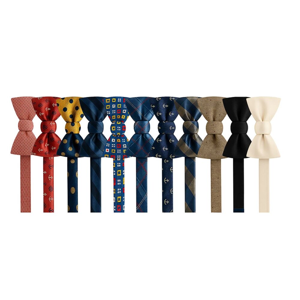 Lot of 12 Men’s Self-Tie Bow Ties + 1 Pocket Square – Assorted Brands – EUC